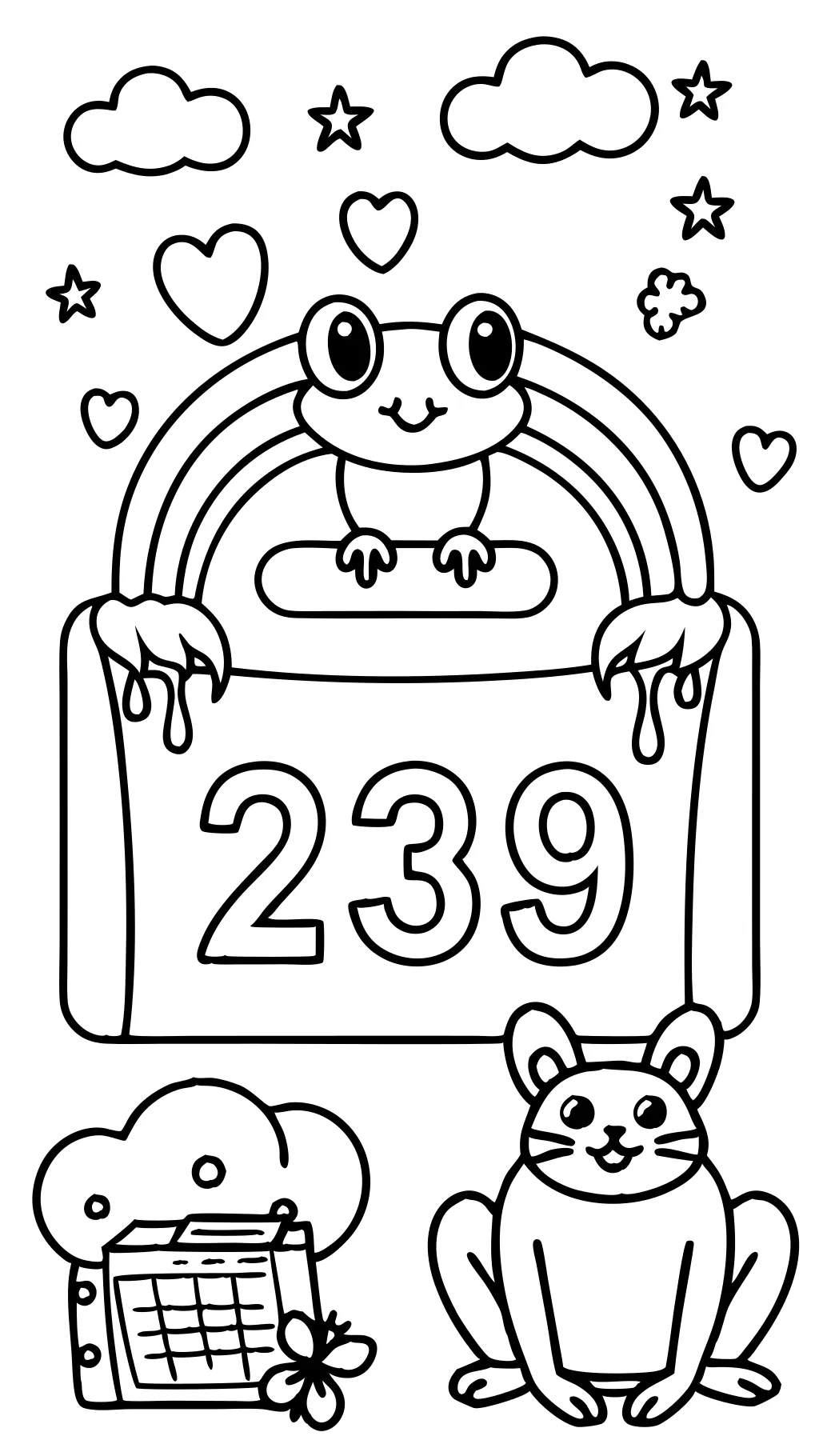 leap year coloring page